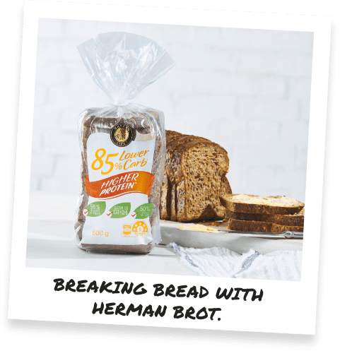Breaking bread with Herman Brot.
